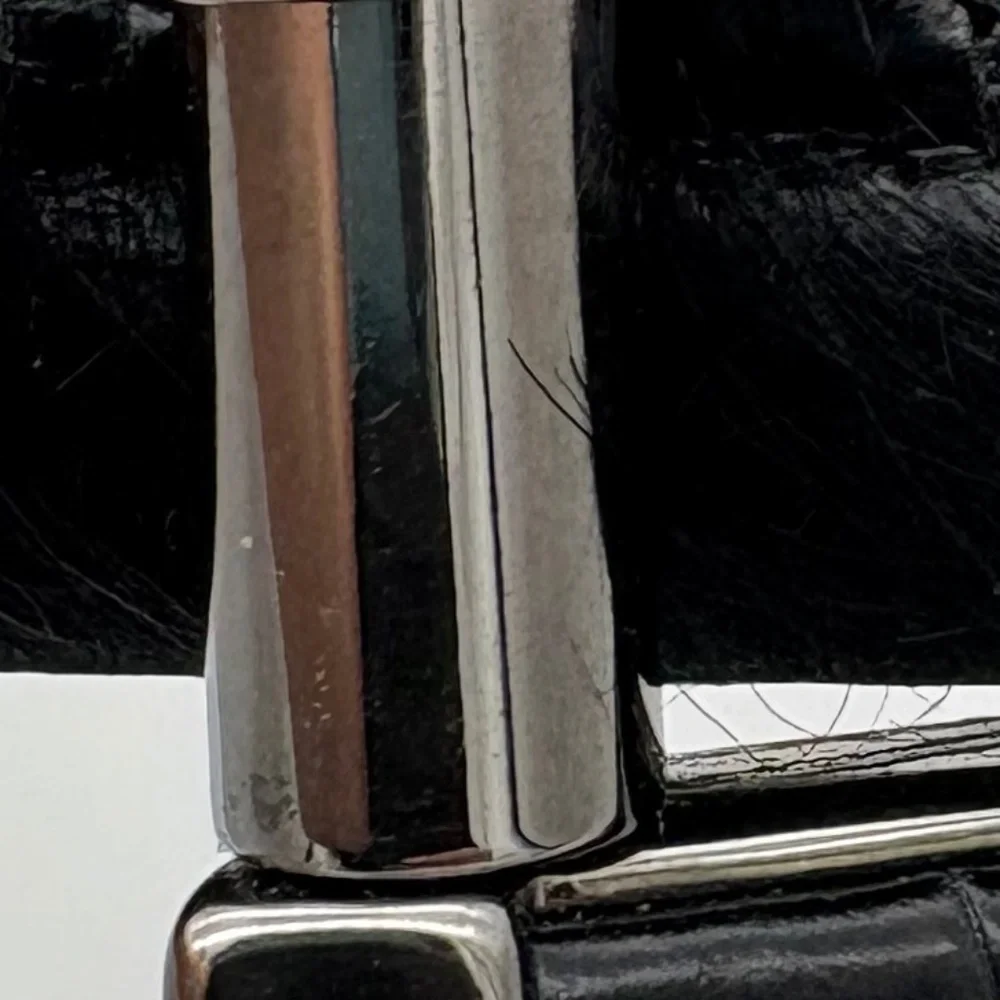 Carlisle Genuine Leather Belt w/ Black Fur Outside and Black Animal Print Accent